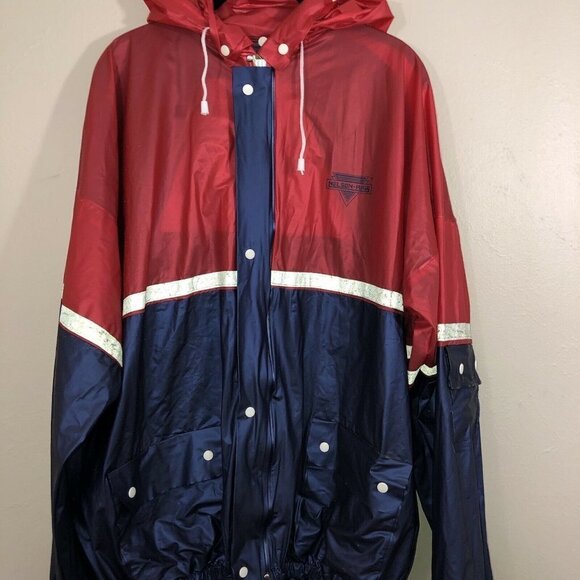 NELSON RIGG Cascade Motorcycle Rain Hooded Jacket Sz Large - Picture 3 of 11